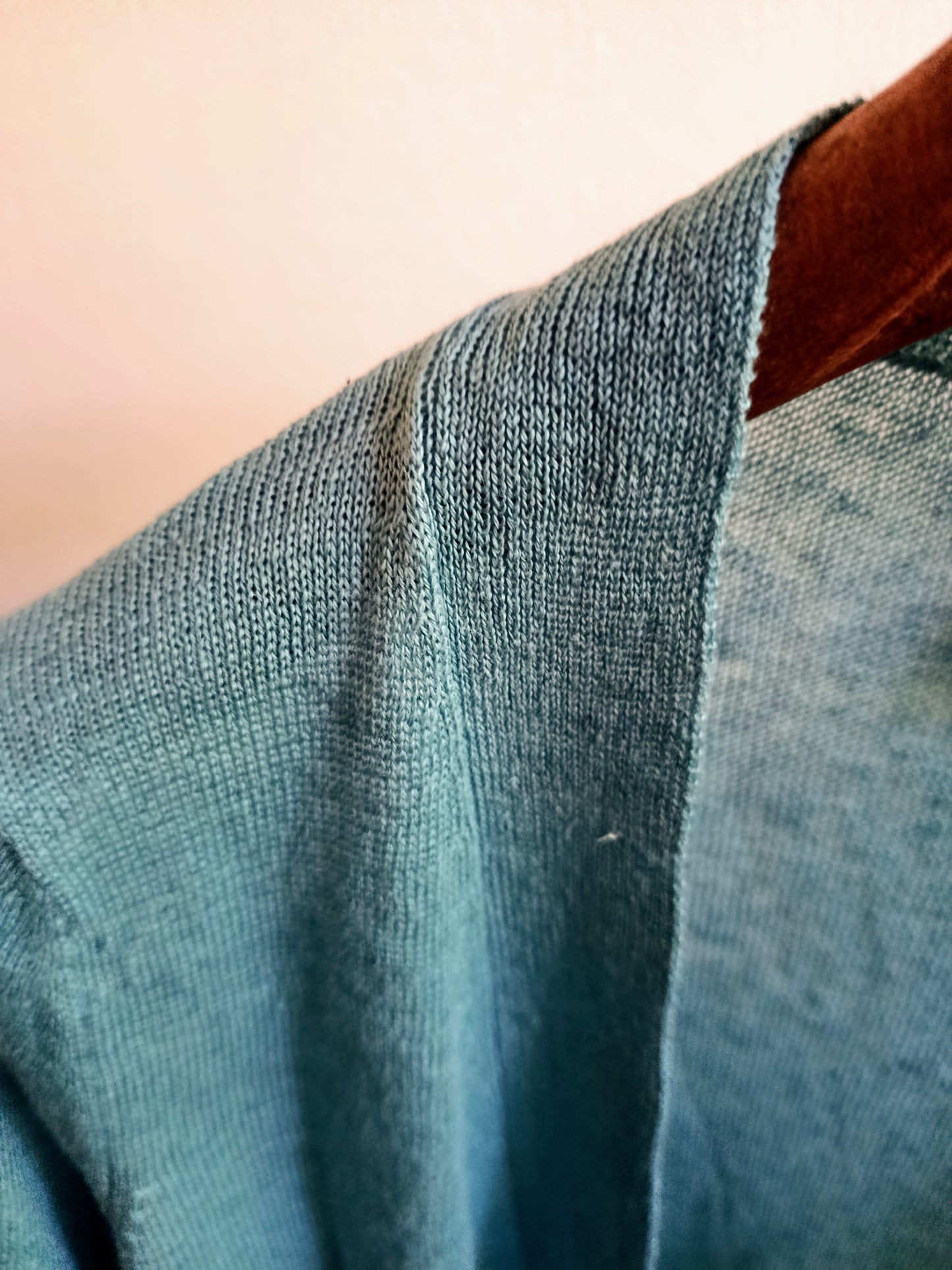 cardigan "sciuretto" - lino - acquamarina