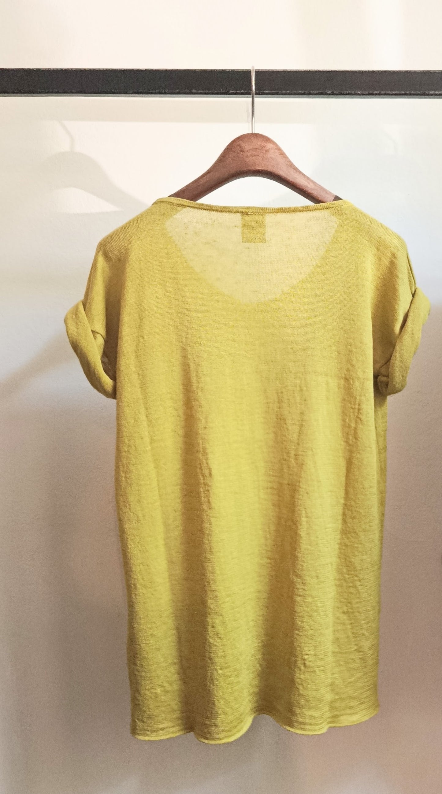 t-shirt lino - giallo acido