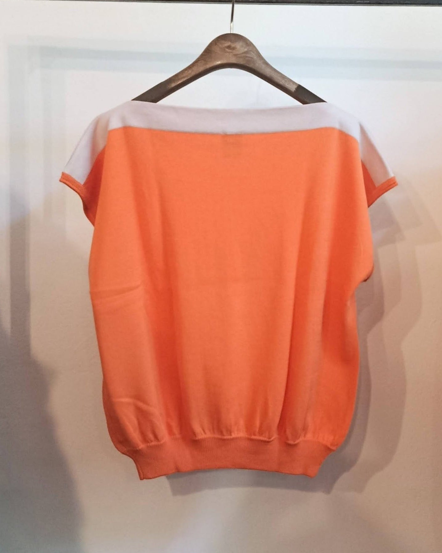maglia barchetta - arancio+rosa antico