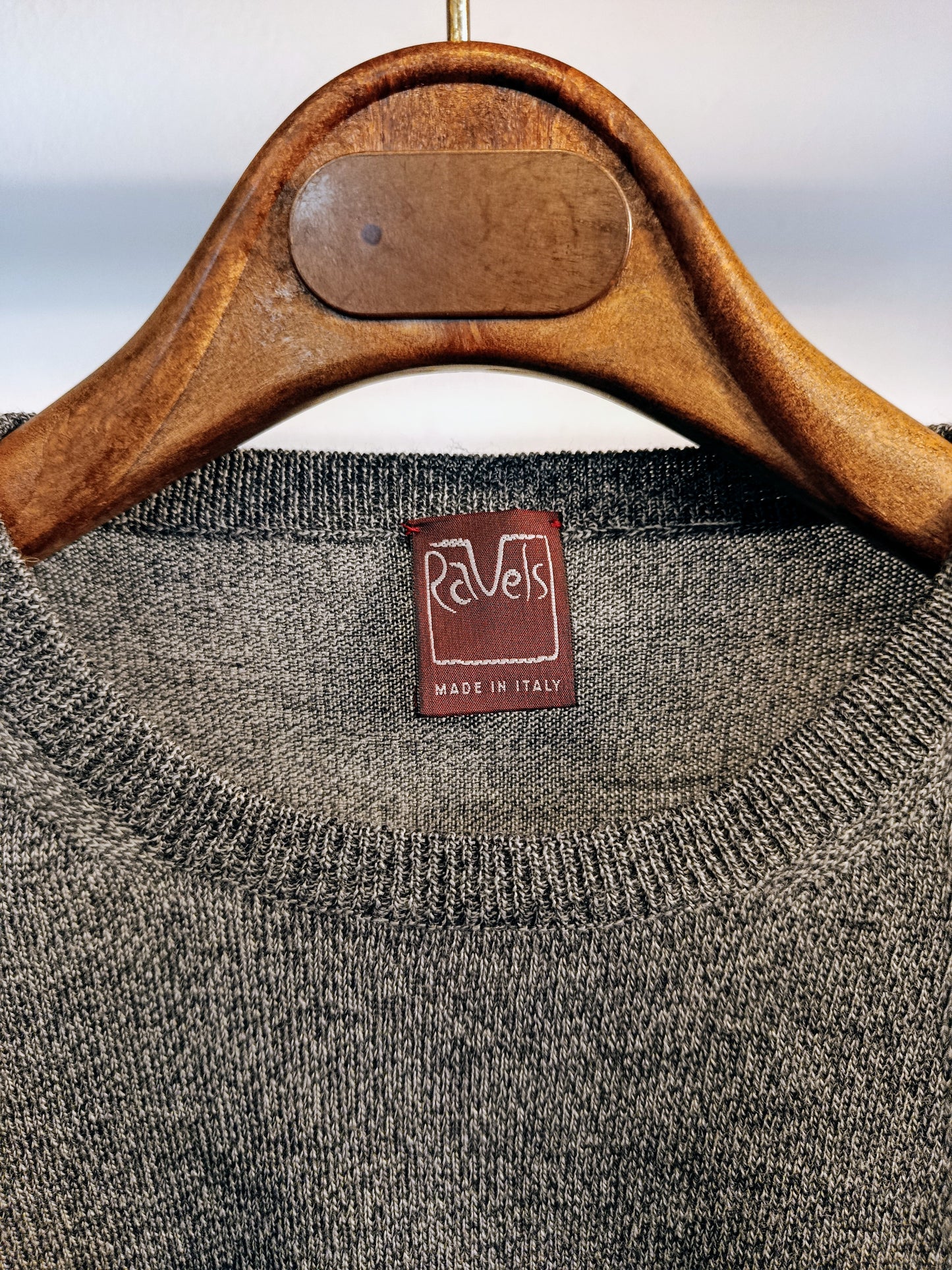 Girocollo - lana merino - grigio mouliné
