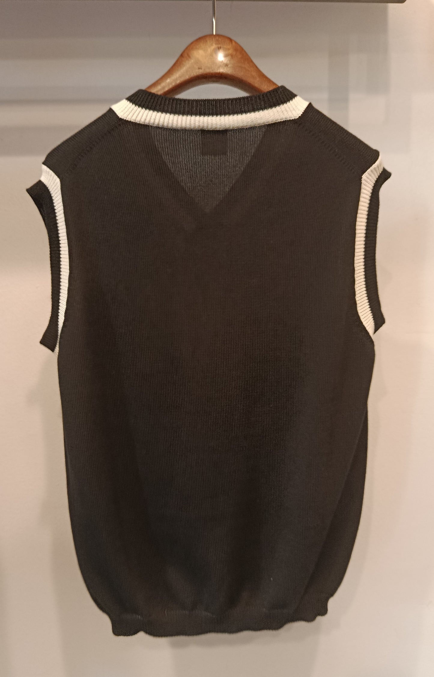 Nonna gilet nero/panna