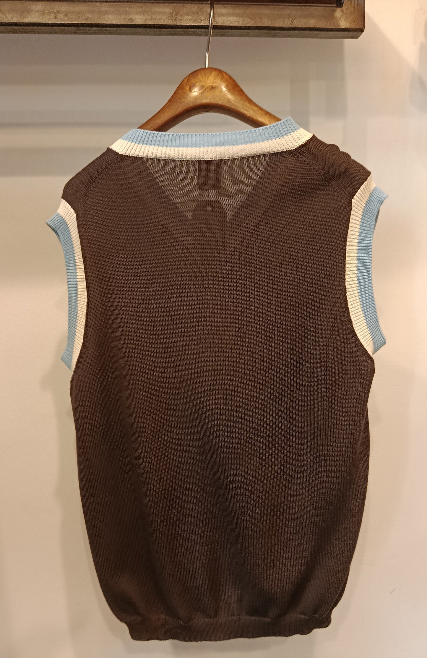 Nonna gilet castagna/panna/cielo