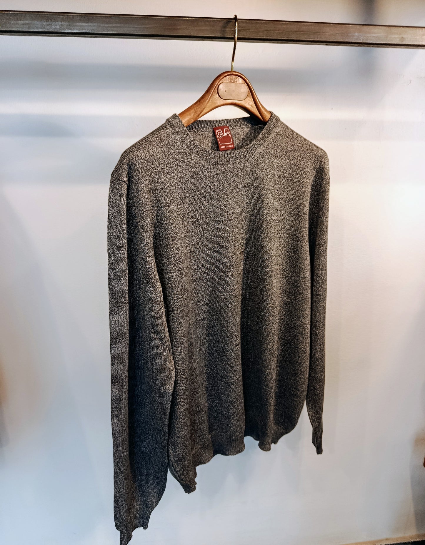 Girocollo - lana merino - grigio mouliné