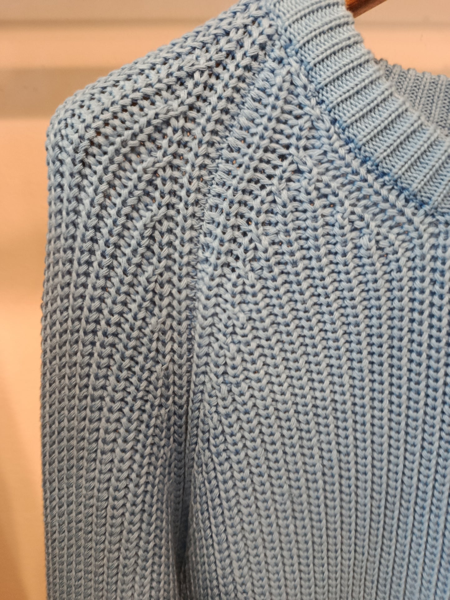 Girocollo costa inglese azzurro