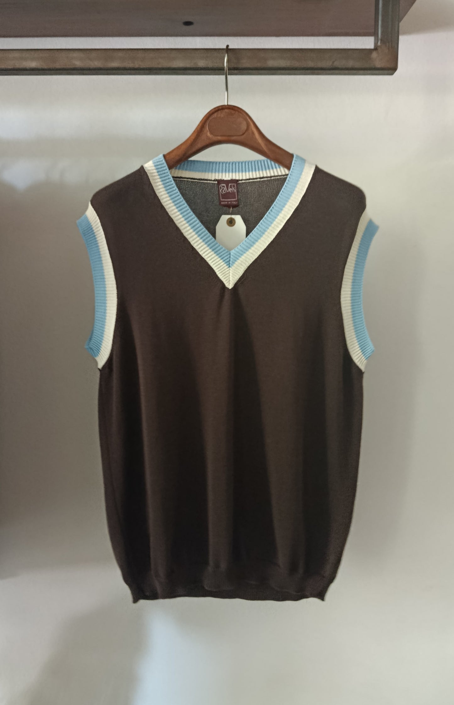Nonna gilet castagna/panna/cielo