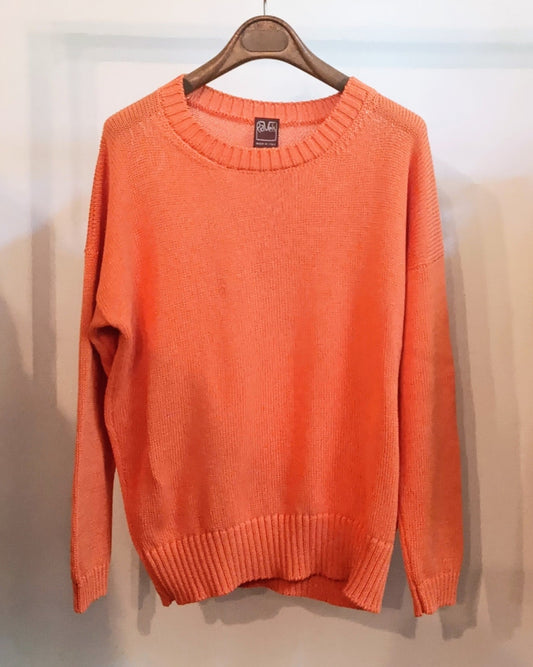girocollo - cotone fin.5 - arancio